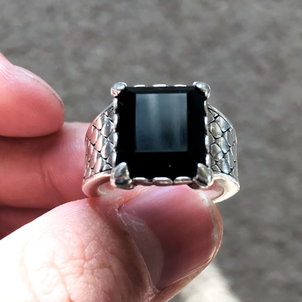 Clocks and Colours ring. SIZE 9  stainless silver. Beautiful ring.
